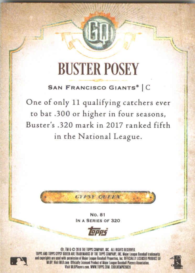 2018 Topps Gypsy Queen Baseball (Pick Card From List) C136 03-25 - Picture 85 of 303