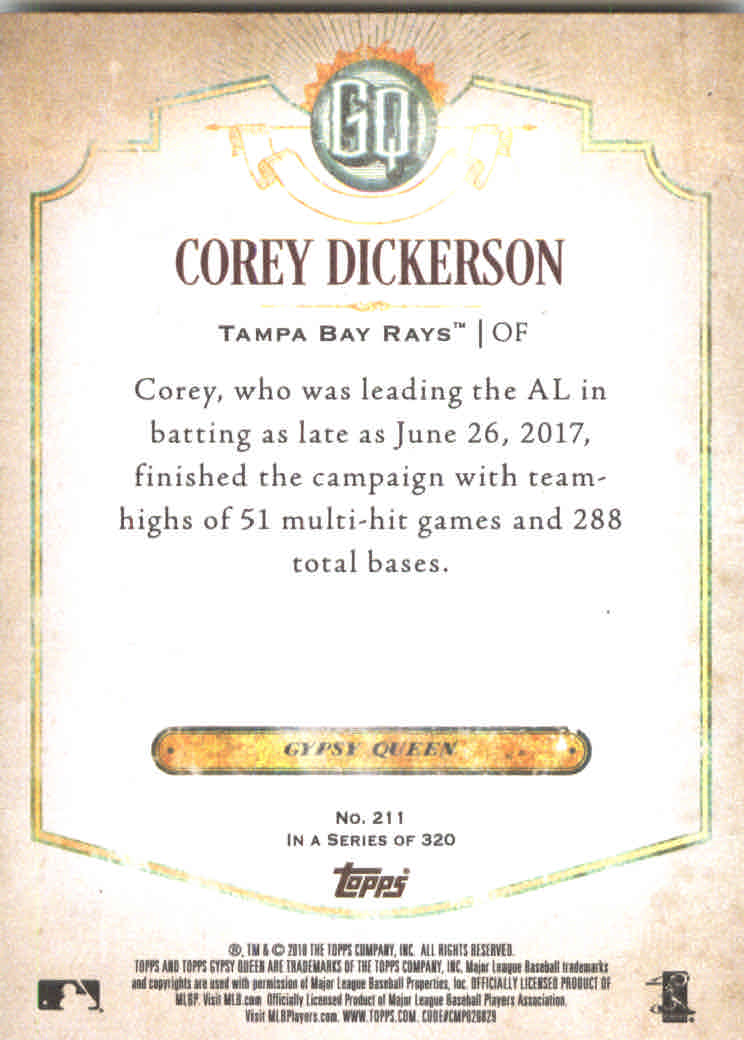 2018 Topps Gypsy Queen Baseball (Pick Card From List) C136 03-25 - Picture 213 of 303