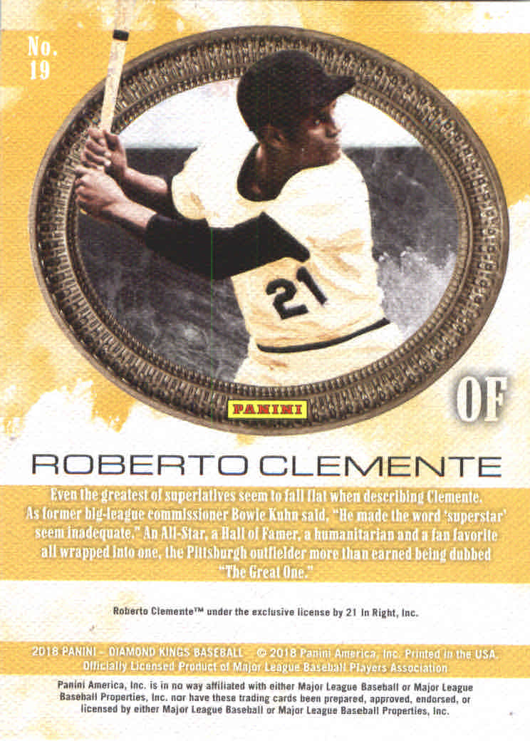 2018 Diamond Kings #19 Roberto Clemente back image