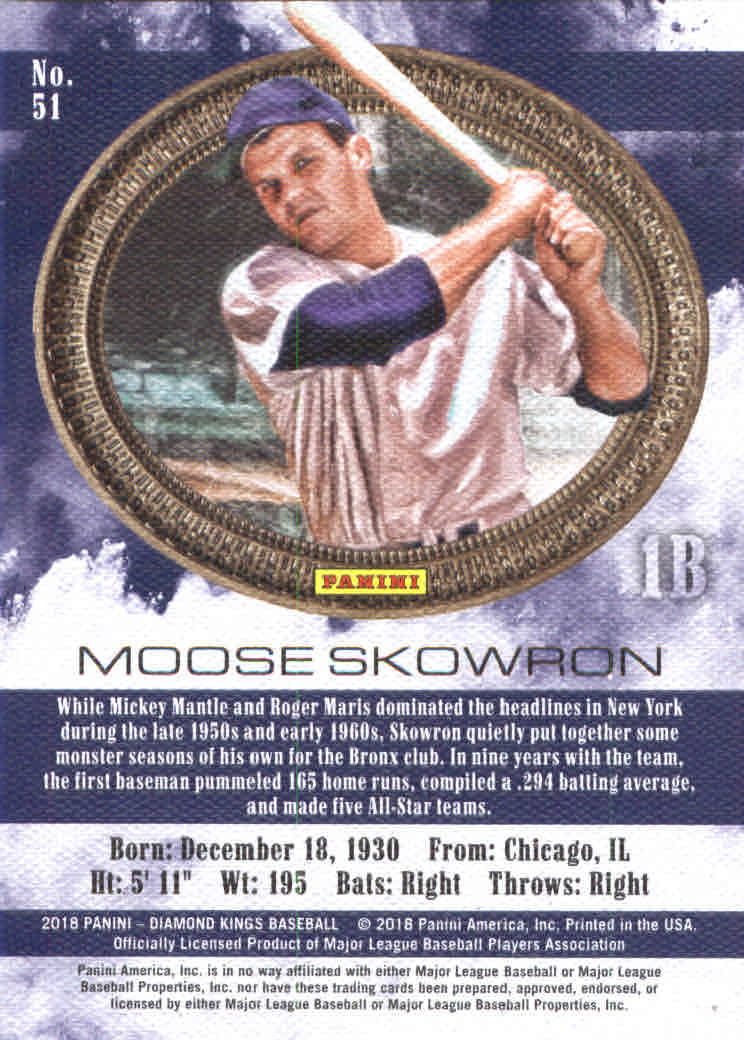2018 Diamond Kings #51 Moose Skowron back image