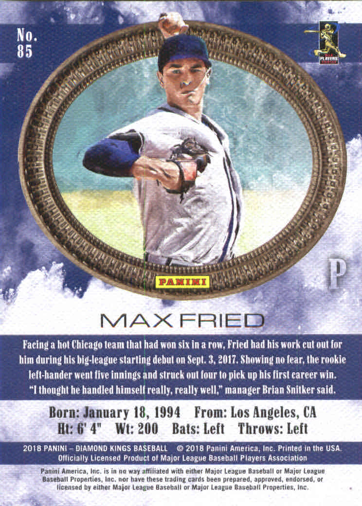 2018 Diamond Kings #85 Max Fried RC back image