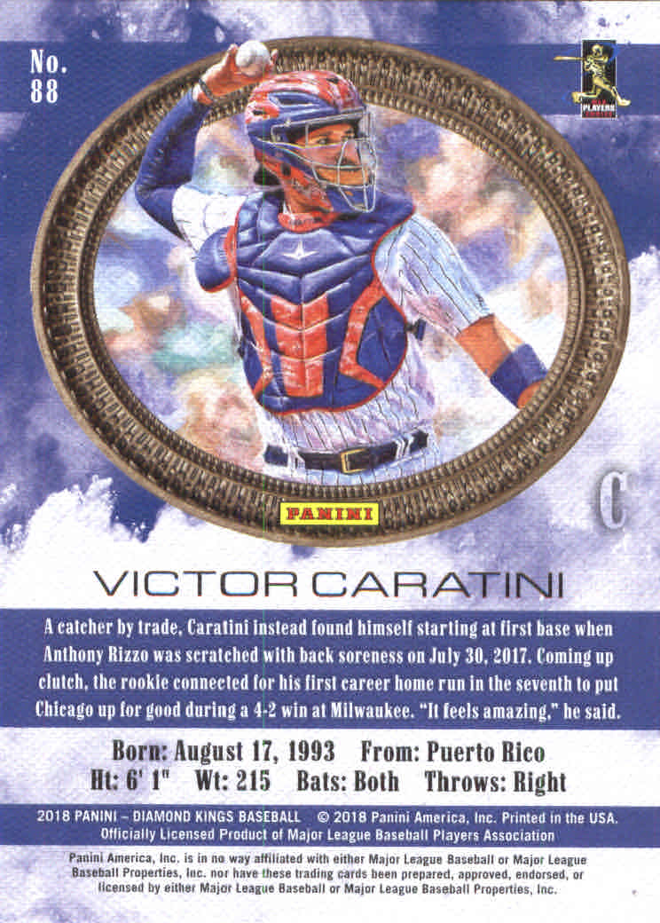 2018 Diamond Kings #88 Victor Caratini RC back image