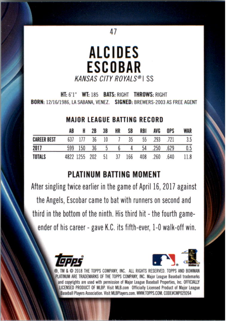 A2883- 2018 Bowman Platinum BB Cards 1-100 +Rookies -You Pick- 15+ FREE US SHIP - Picture 69 of 151