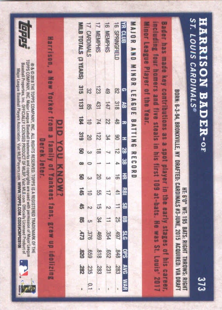 B2844- 2018 Topps Big League BB #s 251-400 +Inserts -You Pick- 15+ FREE US SHIP - Picture 203 of 264