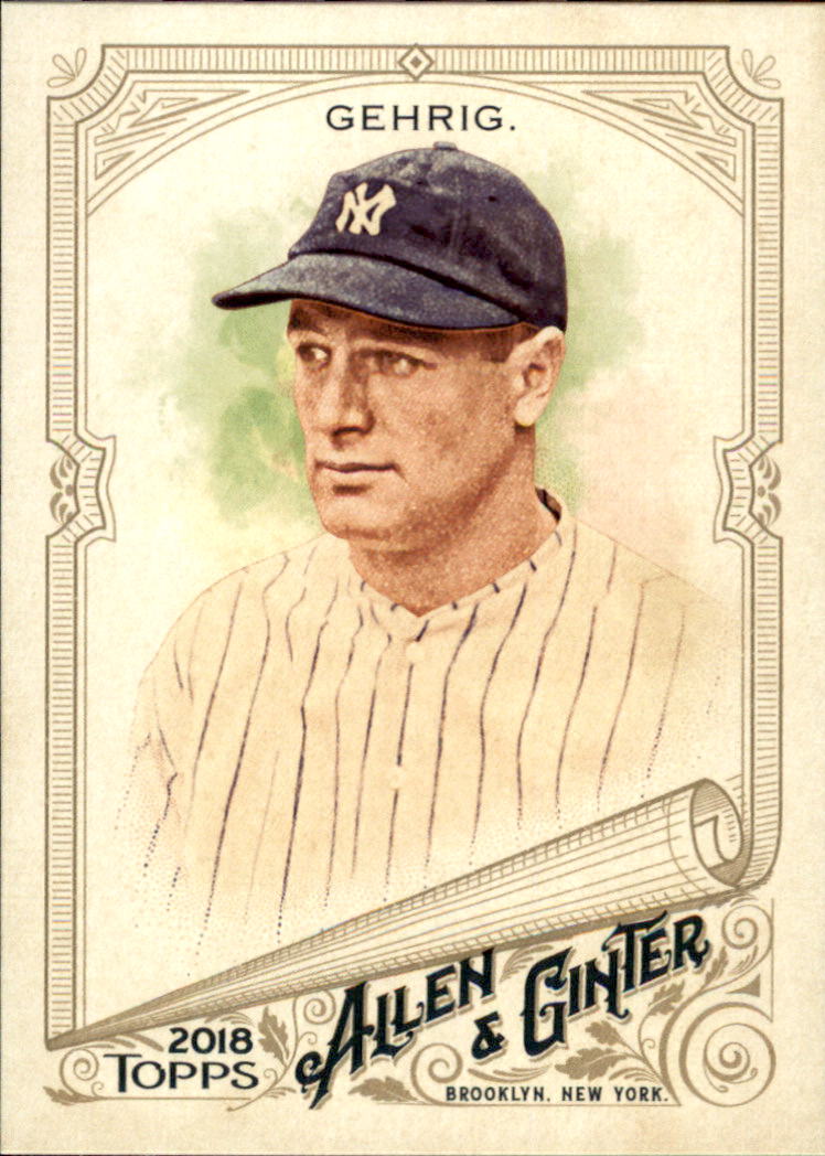 2018 Topps Allen and Ginter #225 Lou Gehrig