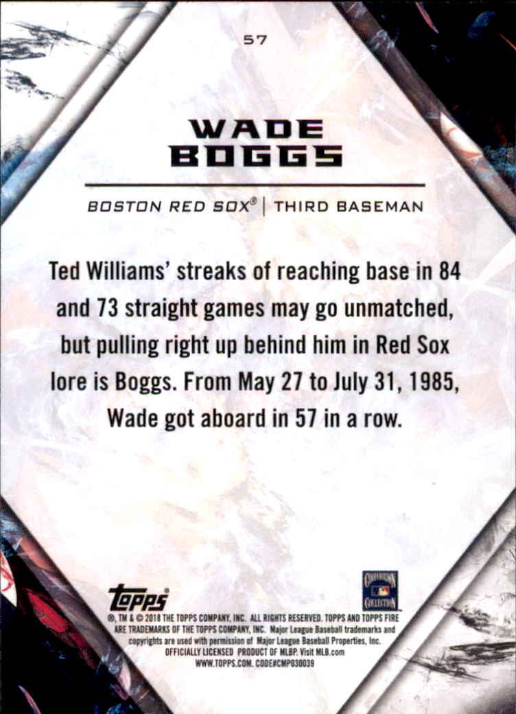 Wade Boggs cards (1989-2024) Red Sox Yankees Rays - You Choose