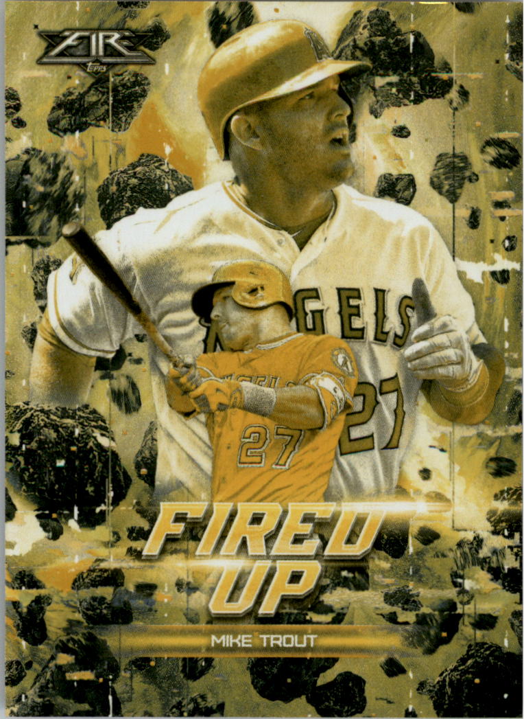 2018 Topps Fire Fired Up Gold #F1 Mike Trout