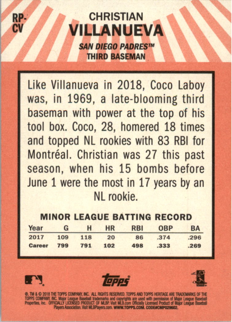 2018 Topps Heritage Baseball Card Pick (Inserts)