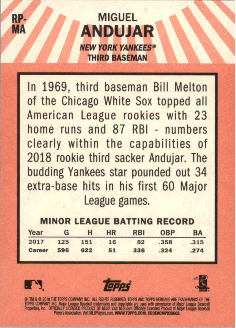 2018 Topps Heritage Baseball Card Pick (Inserts)