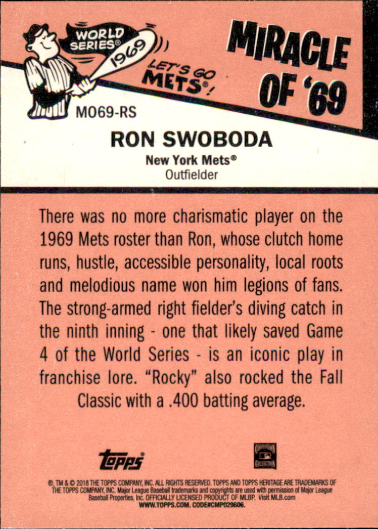 Ed Kranepool Signed Baseball - Ron Swoboda card 1967 Topps #186