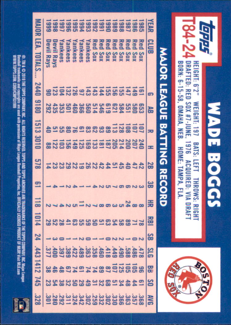 2019 Topps '84 Topps Baseball Card Pick (Inserts)