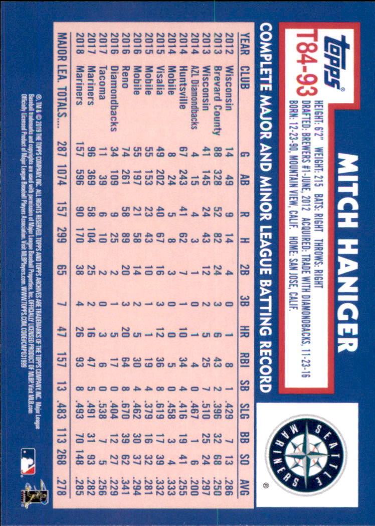 2019 Topps '84 Topps Baseball Card Pick (Inserts)