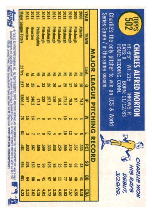 2019 Topps Heritage Baseball Card #501-725 - Choose Your Card