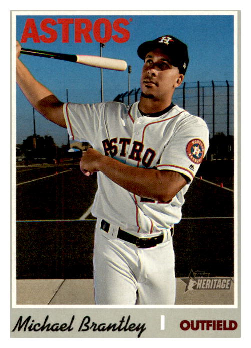 Michael Brantley 2021 Topps Heritage #54 Houston Astros Baseball Card