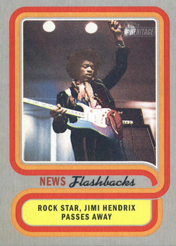 2019 Topps Heritage News Flashbacks #NF1 Music World Loses Jimi Hendrix