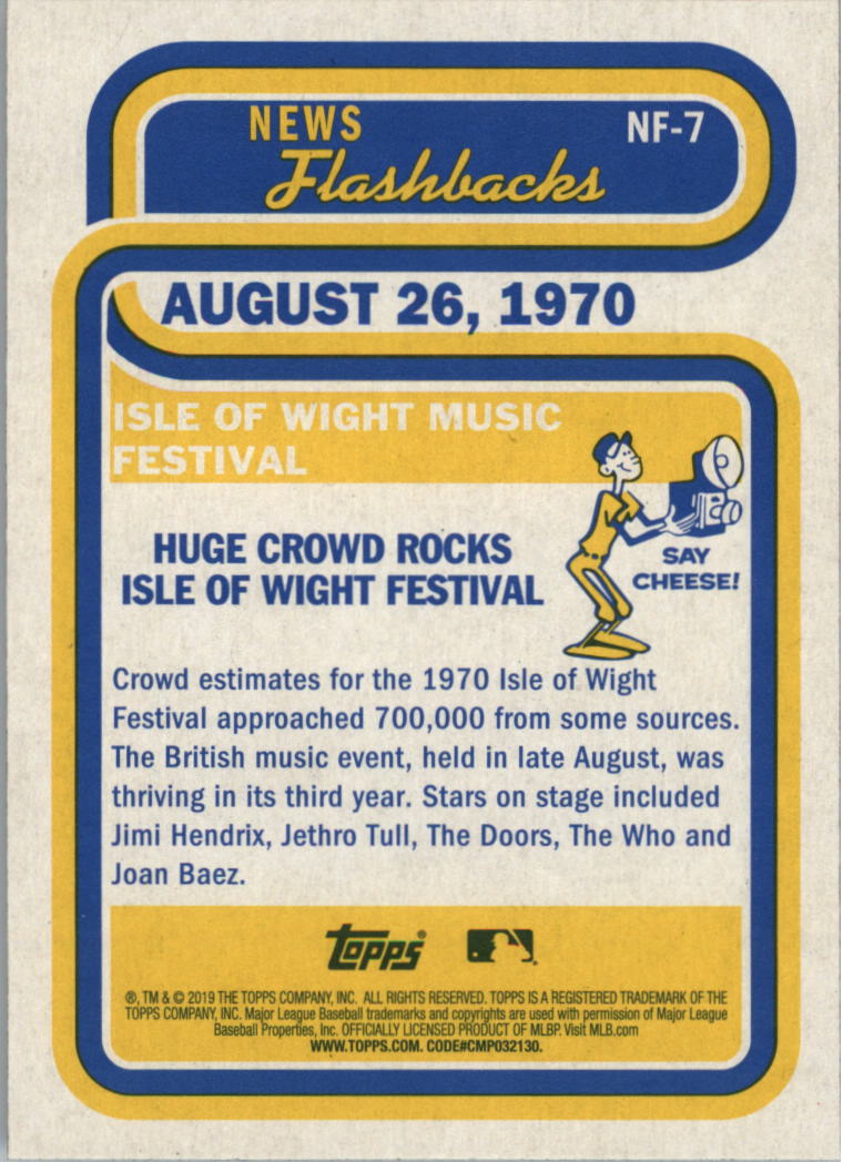 2019 Topps Heritage Baseball News Flashbacks Insert Singles - You Choose - Bild 8 von 19