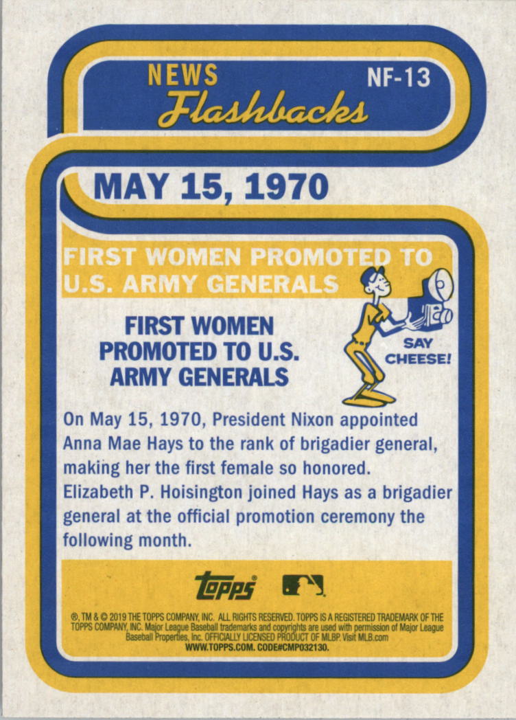 2019 Topps Heritage Baseball News Flashbacks Insert Singles - You Choose - Bild 16 von 19
