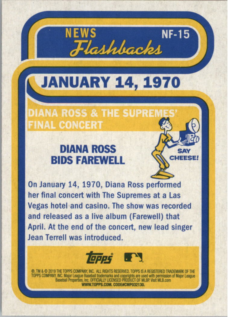 2019 Topps Heritage Baseball News Flashbacks Insert Singles - You Choose - Bild 19 von 19