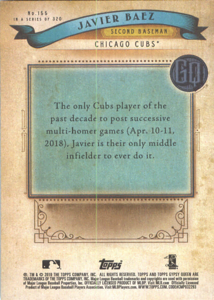 2019 Topps Gypsy Queen Baseball Card Pick 101-318