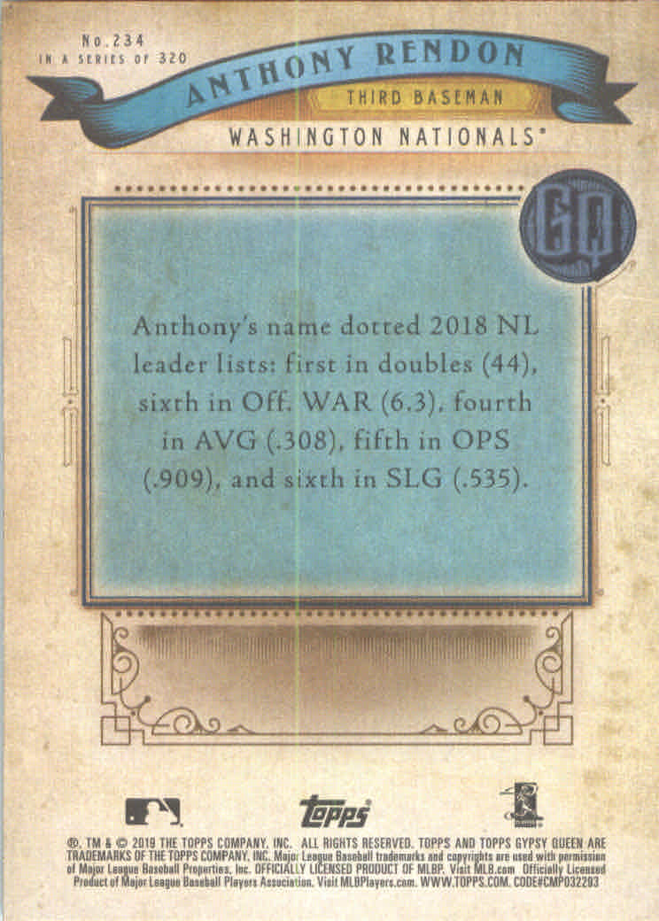 A3241- 2019 Topps Gypsy Queen BB #s 1-250 +Rookies -You Pick- 15+ FREE US SHIP - Picture 430 of 462