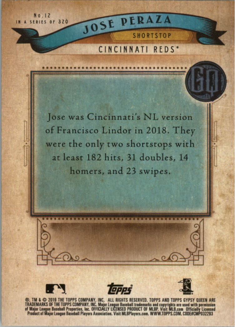 2019 Topps Gypsy Queen Green #12 Jose Peraza back image