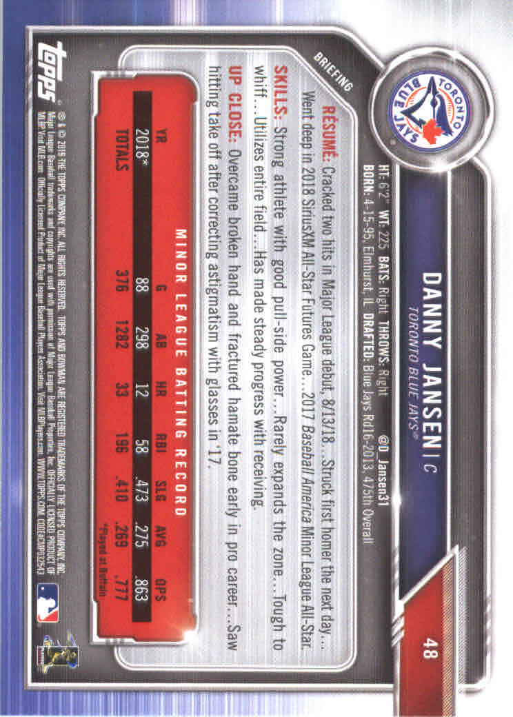 B0657- 2019 Bowman Baseball Card #s 1-100 +Inserts -You Pick- 15+ FREE US SHIP - Picture 93 of 339
