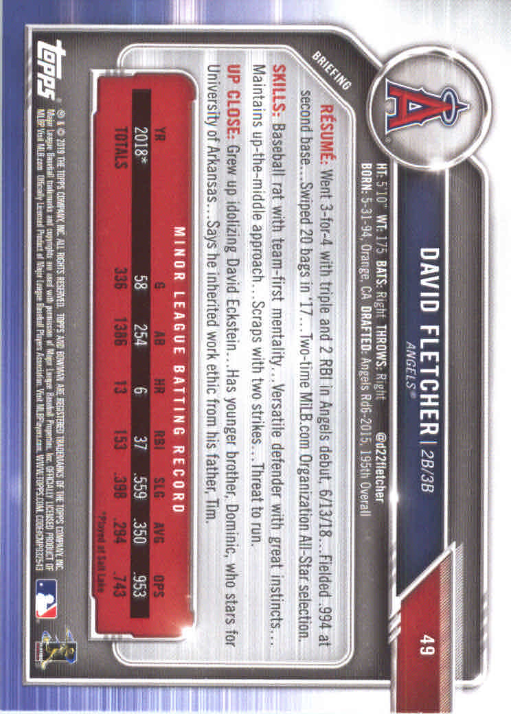 B0657- 2019 Bowman Baseball Card #s 1-100 +Inserts -You Pick- 15+ FREE US SHIP - Picture 95 of 339