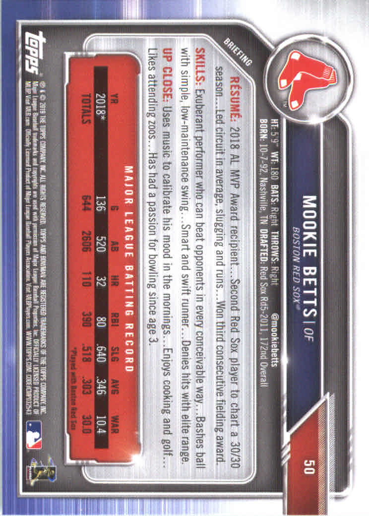 Mookie Betts cards (2015-2023) Red Sox Dodgers - You Choose - Picture 78 of 201