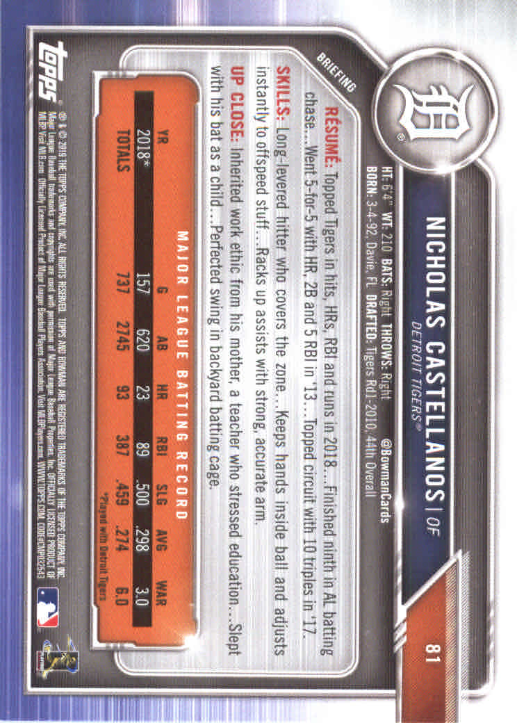 B0657- 2019 Bowman Baseball Card #s 1-100 +Inserts -You Pick- 15+ FREE US SHIP - Picture 159 of 339