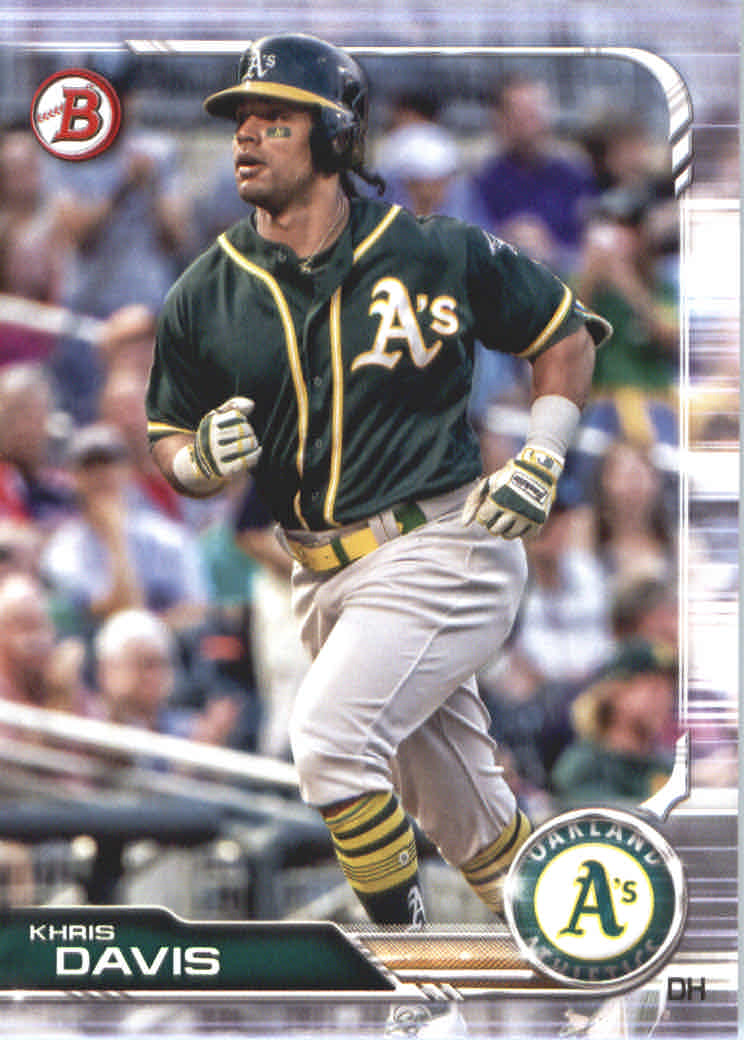 Khris Davis baseball card (Milwaukee Brewers) 2015 Topps