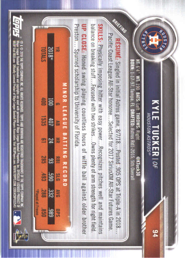 B0657- 2019 Bowman Baseball Card #s 1-100 +Inserts -You Pick- 15+ FREE US SHIP - Picture 185 of 339