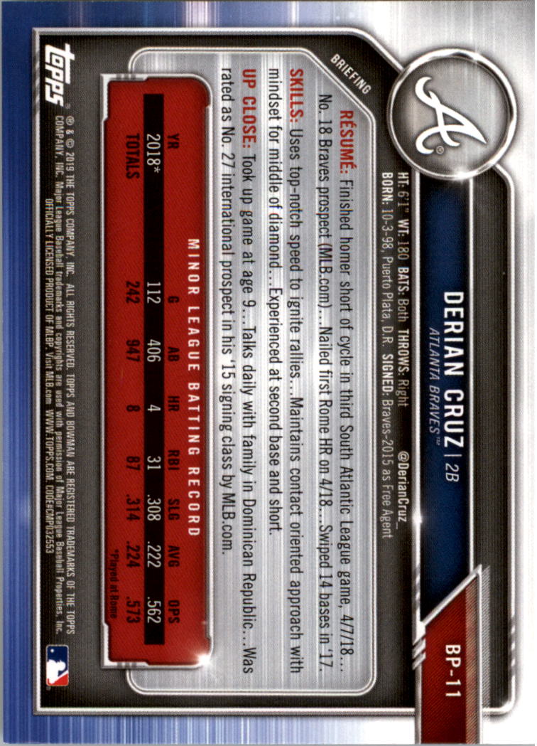 B0657- 2019 Bowman Baseball Card #s 1-100 +Inserts -You Pick- 15+ FREE US SHIP - Picture 205 of 339