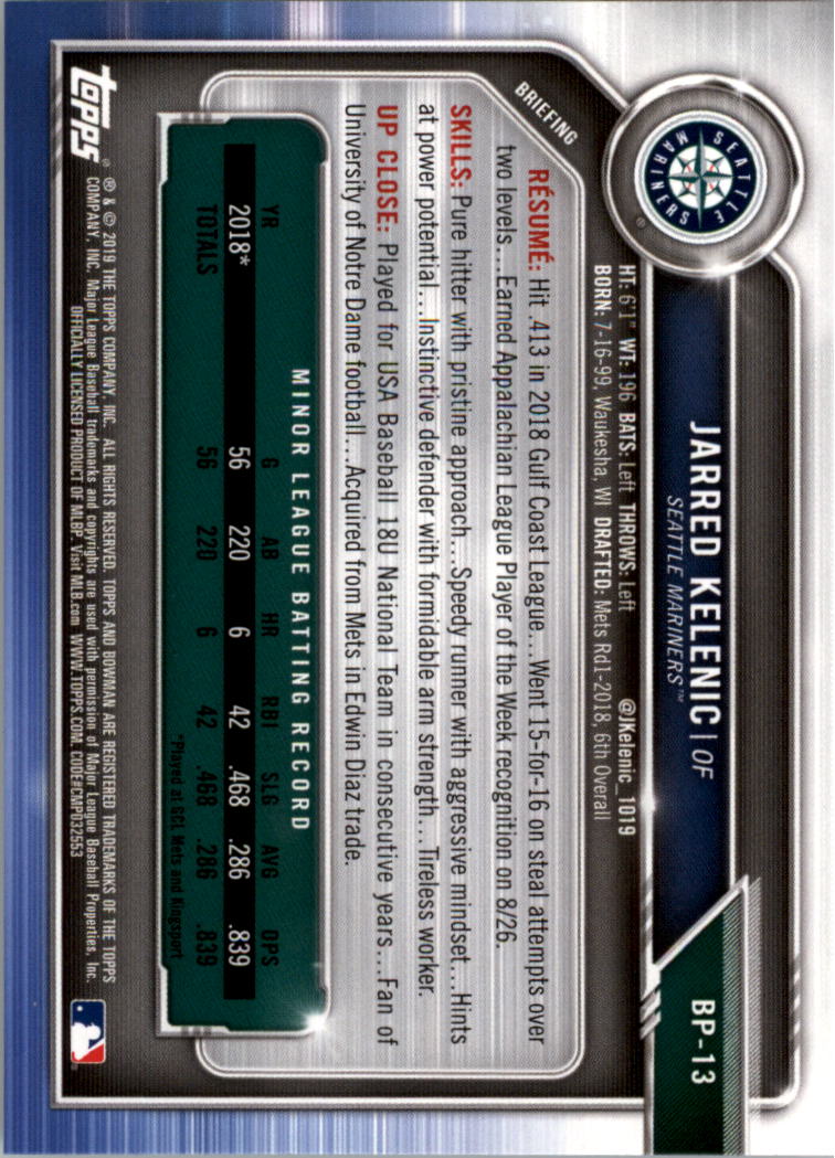 B0657- 2019 Bowman Baseball Card #s 1-100 +Inserts -You Pick- 15+ FREE US SHIP - Picture 209 of 339