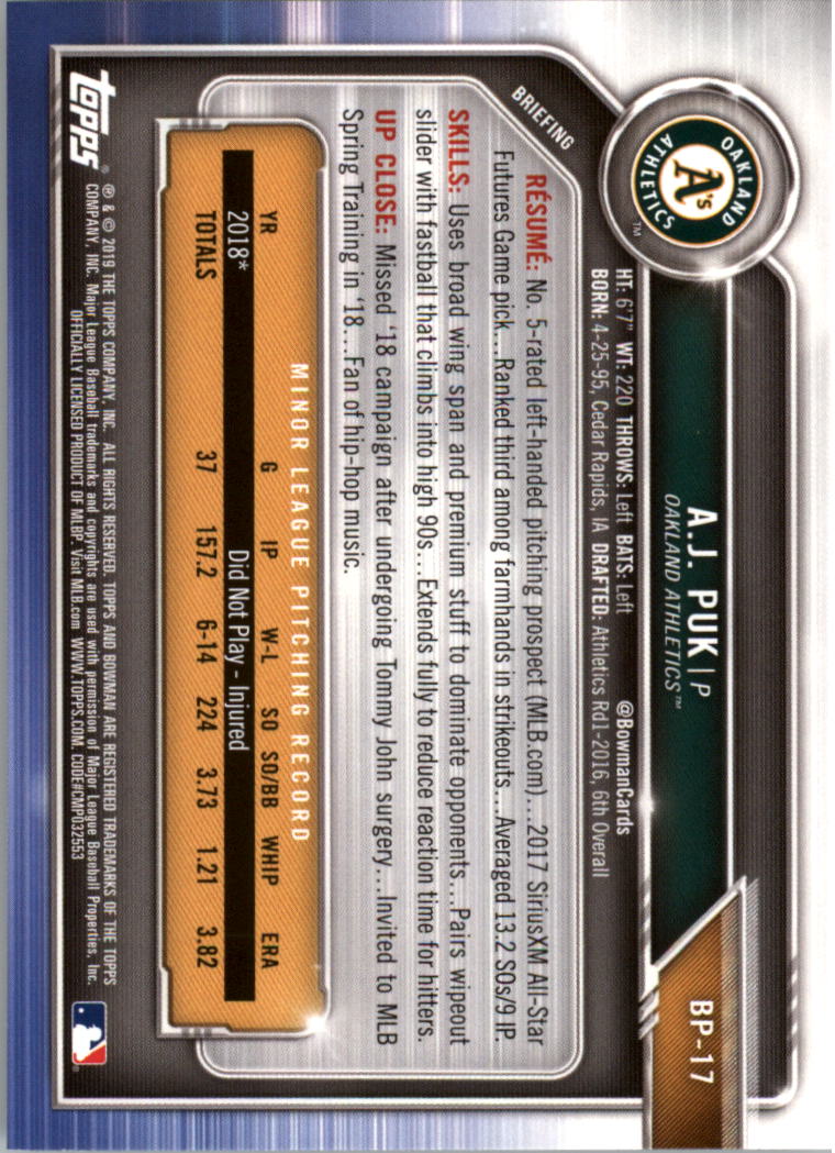 B0657- 2019 Bowman Baseball Card #s 1-100 +Inserts -You Pick- 15+ FREE US SHIP - Picture 217 of 339