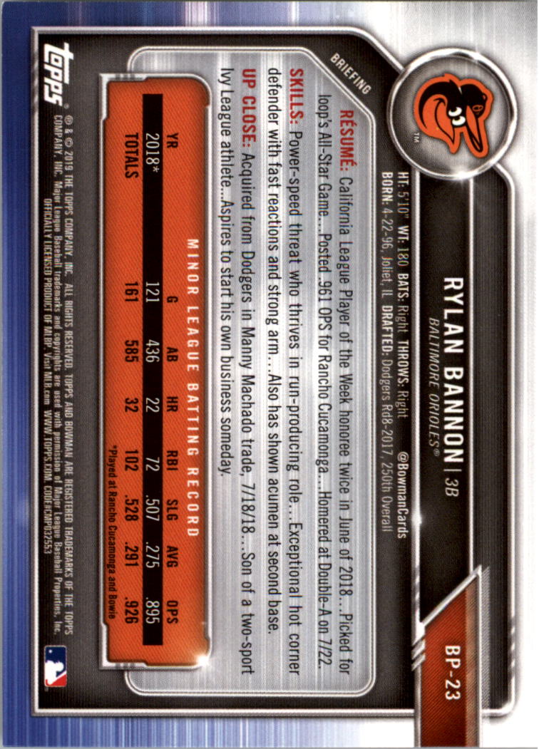 B0657- 2019 Bowman Baseball Card #s 1-100 +Inserts -You Pick- 15+ FREE US SHIP - Picture 221 of 339