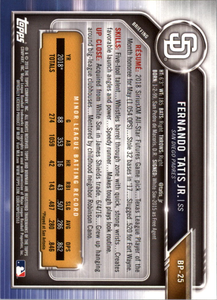 B0657- 2019 Bowman Baseball Card #s 1-100 +Inserts -You Pick- 15+ FREE US SHIP - Picture 223 of 339