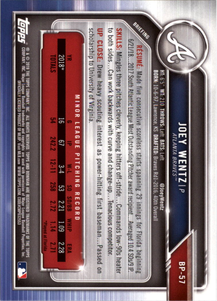 B0657- 2019 Bowman Baseball Card #s 1-100 +Inserts -You Pick- 15+ FREE US SHIP - Picture 249 of 339