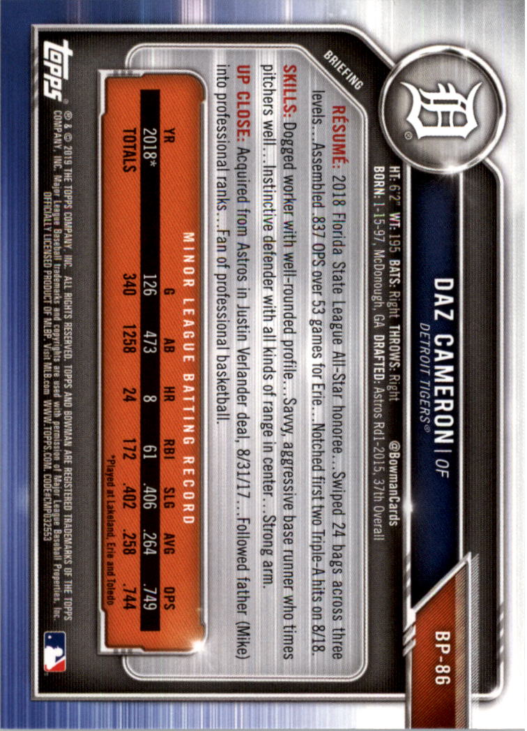 B0657- 2019 Bowman Baseball Card #s 1-100 +Inserts -You Pick- 15+ FREE US SHIP - Picture 273 of 339