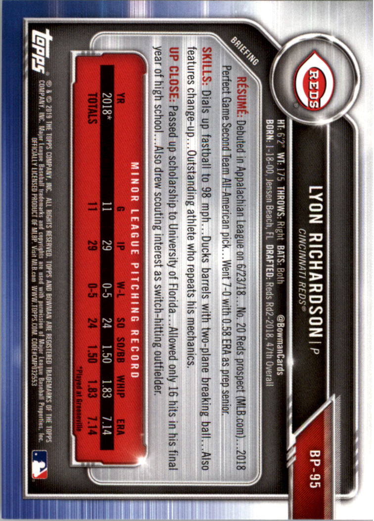 B0657- 2019 Bowman Baseball Card #s 1-100 +Inserts -You Pick- 15+ FREE US SHIP - Picture 281 of 339