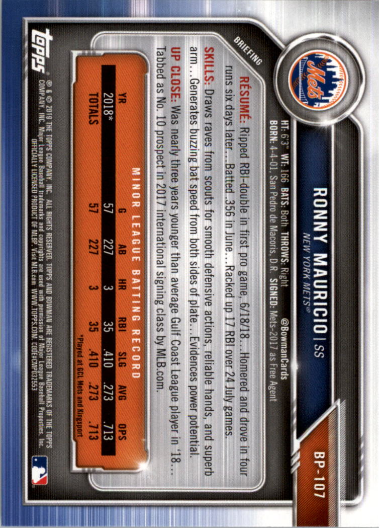 B0657- 2019 Bowman Baseball Card #s 1-100 +Inserts -You Pick- 15+ FREE US SHIP - Picture 291 of 339