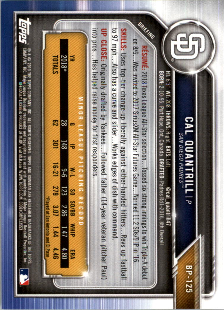 B0657- 2019 Bowman Baseball Card #s 1-100 +Inserts -You Pick- 15+ FREE US SHIP - Picture 309 of 339