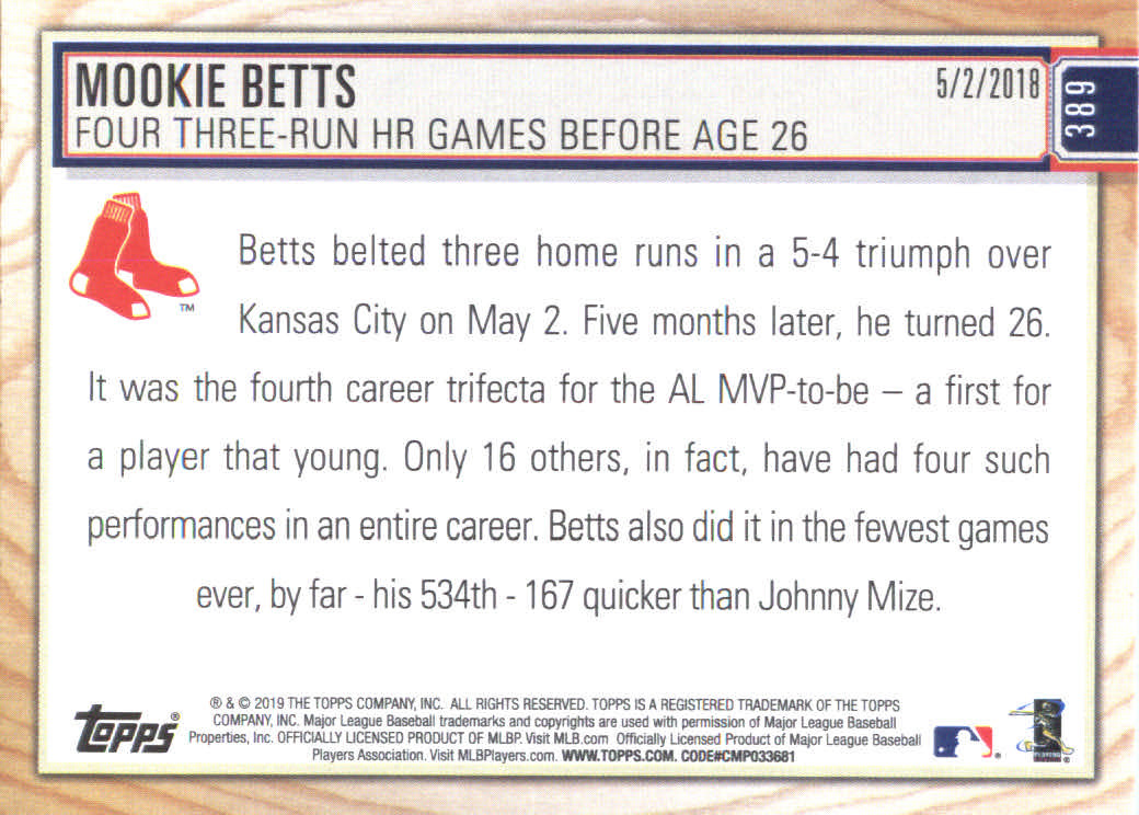 Mookie Betts cards (2015-2023) Red Sox Dodgers - You Choose - Picture 100 of 201