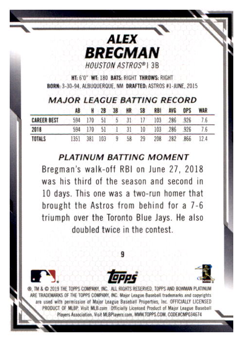 B1062- 2019 Bowman Platinum BB Cards 1-100 +Inserts -You Pick- 15+ FREE US SHIP - Picture 5 of 188