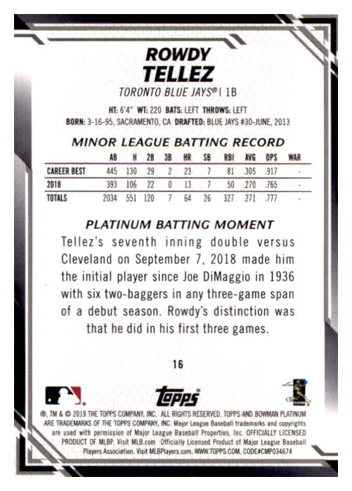 B1062- 2019 Bowman Platinum BB Cards 1-100 +Inserts -You Pick- 15+ FREE US SHIP - Picture 17 of 188