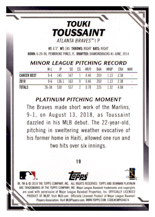 B1062- 2019 Bowman Platinum BB Cards 1-100 +Inserts -You Pick- 15+ FREE US SHIP - Picture 21 of 188