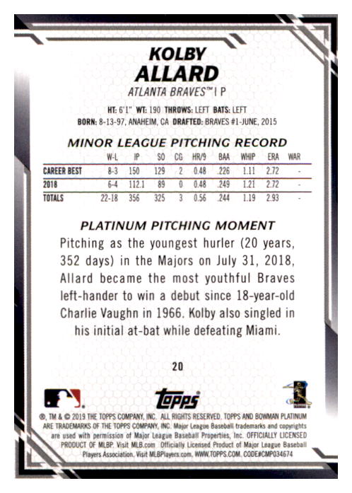 B1062- 2019 Bowman Platinum BB Cards 1-100 +Inserts -You Pick- 15+ FREE US SHIP - Picture 23 of 188