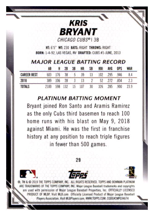 B1062- 2019 Bowman Platinum BB Cards 1-100 +Inserts -You Pick- 15+ FREE US SHIP - Picture 27 of 188