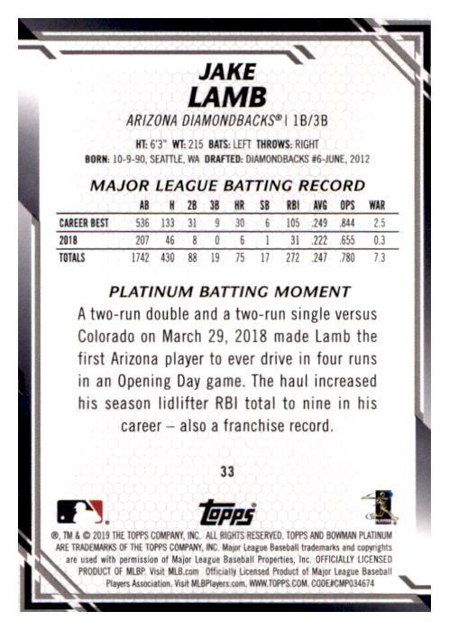 B1062- 2019 Bowman Platinum BB Cards 1-100 +Inserts -You Pick- 15+ FREE US SHIP - Picture 31 of 188
