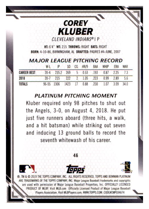 B1062- 2019 Bowman Platinum BB Cards 1-100 +Inserts -You Pick- 15+ FREE US SHIP - Picture 43 of 188