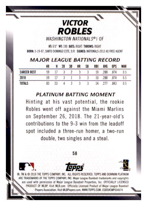 B1062- 2019 Bowman Platinum BB Cards 1-100 +Inserts -You Pick- 15+ FREE US SHIP - Picture 59 of 188